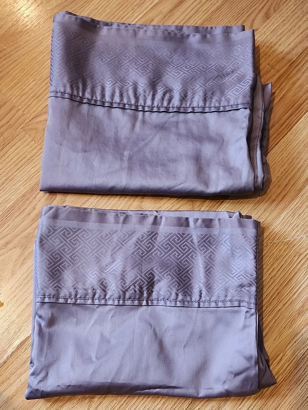 Charisma Mauve Purple Pillow Shams with Satin Sheen